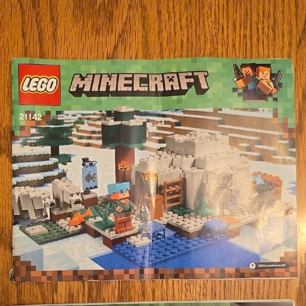LEGO Minecraft Instruction Booklets- Snow Hideout and Ender Dragon LOT H